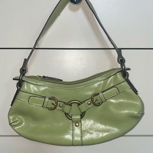 Green Leather HandBag. NineWest